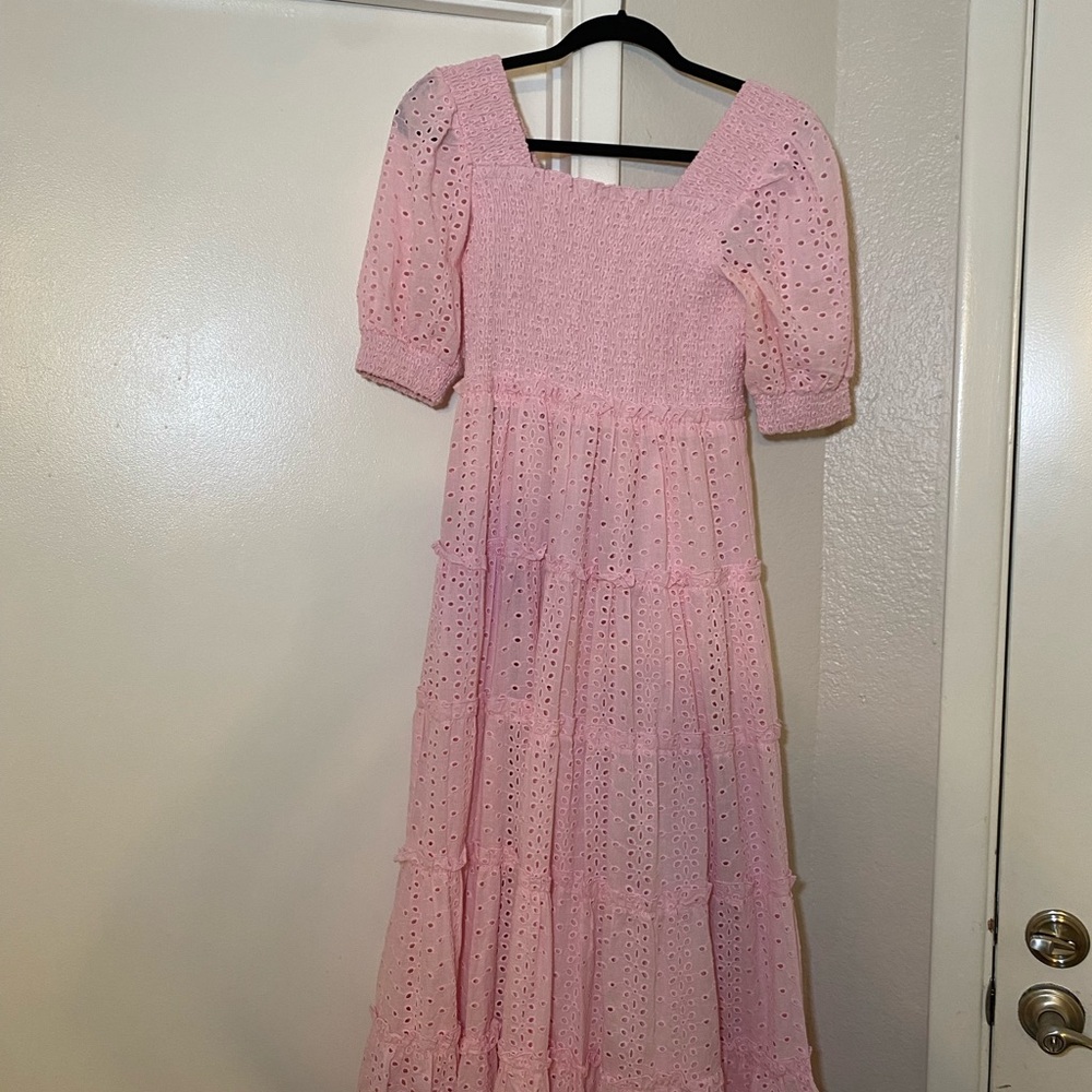 Marigold pink lace dress. Size XS fits like small/medium.